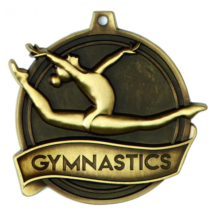 HALO GYMNASTIC MEDAL 55MM (GOLD/SILVER/BRONZE) 